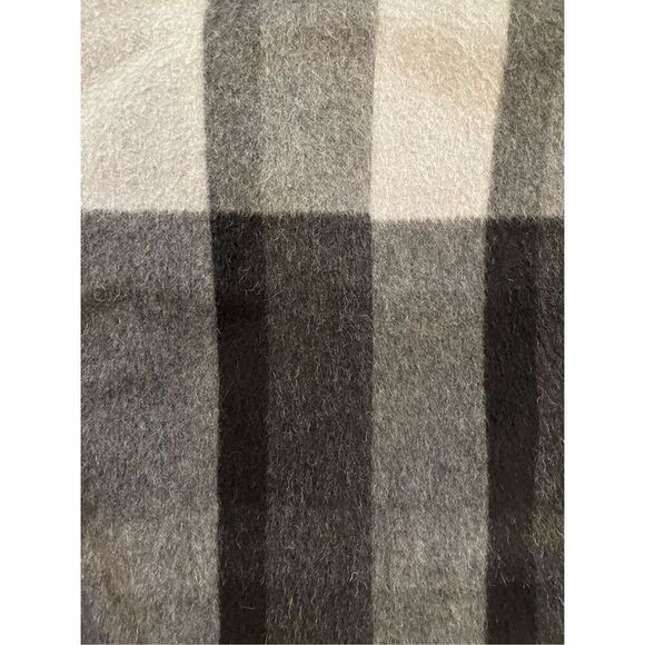 Max Mara Plaid Coat Hood Size 8  Alpaca Wool Blend Made in Italy - Picture 4 of 7